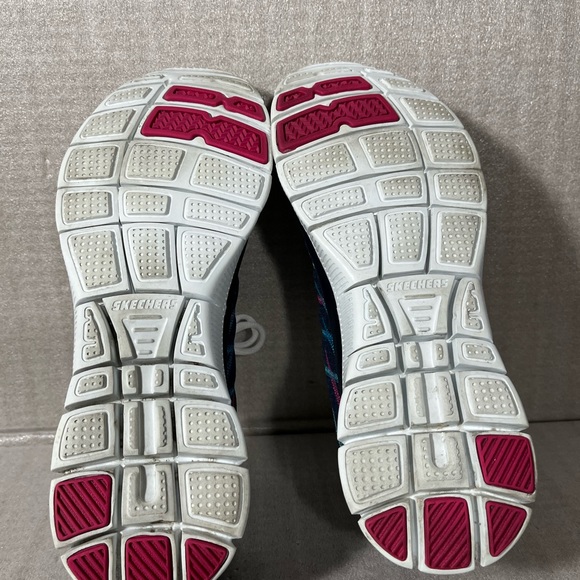 Skechers Lightweight Memory Foam Navy Lace-up Women's Sneakers Size 10 - Picture 7 of 8